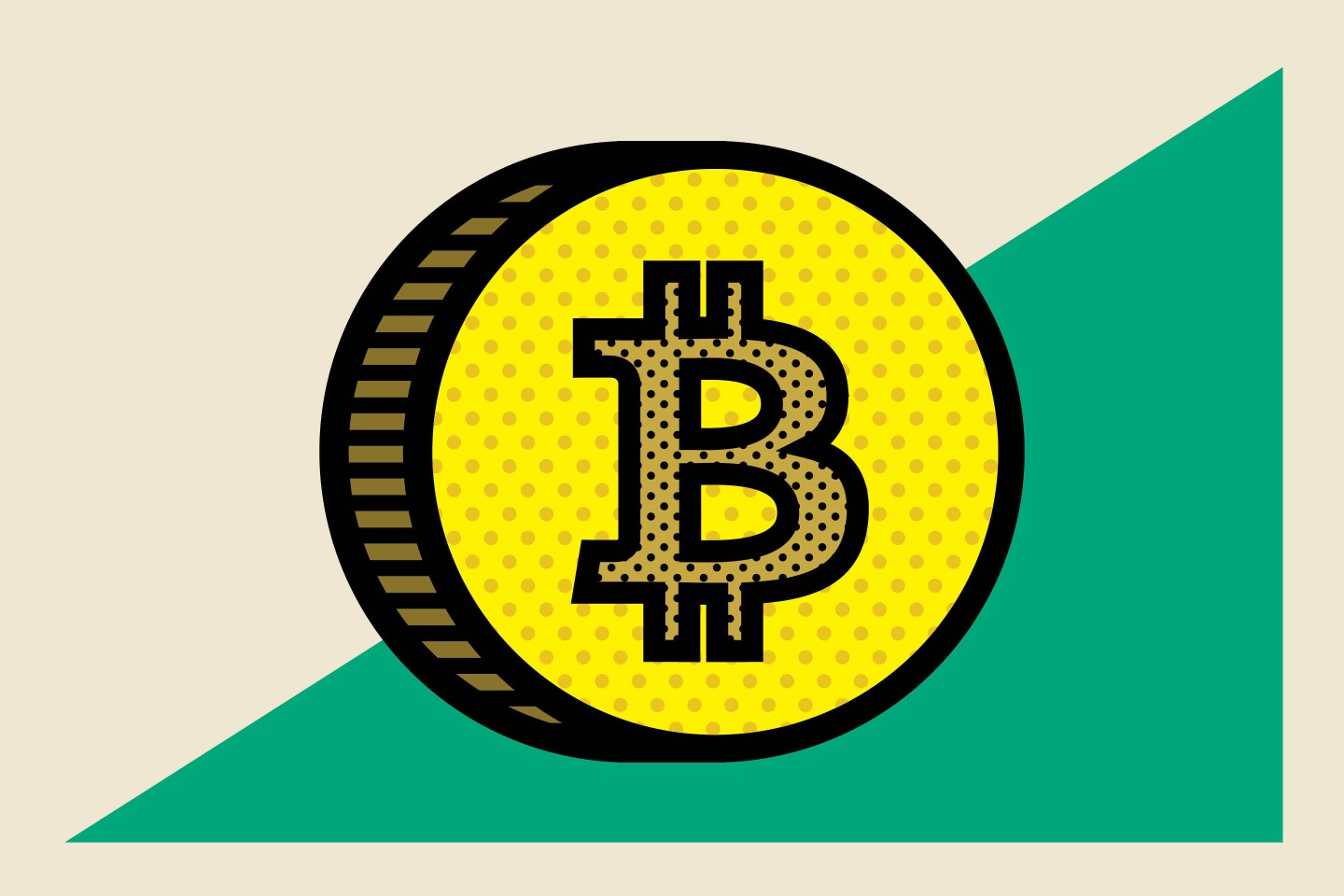 Artist’s concept of a Bitcoin token