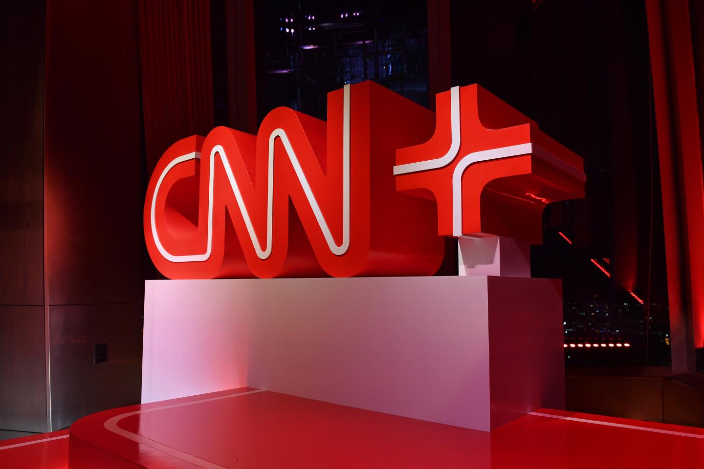 CNN+ logo at its launch event.