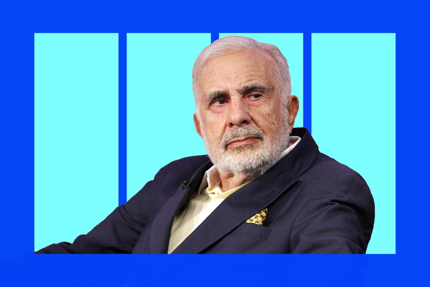 Carl Icahn looking to the side.