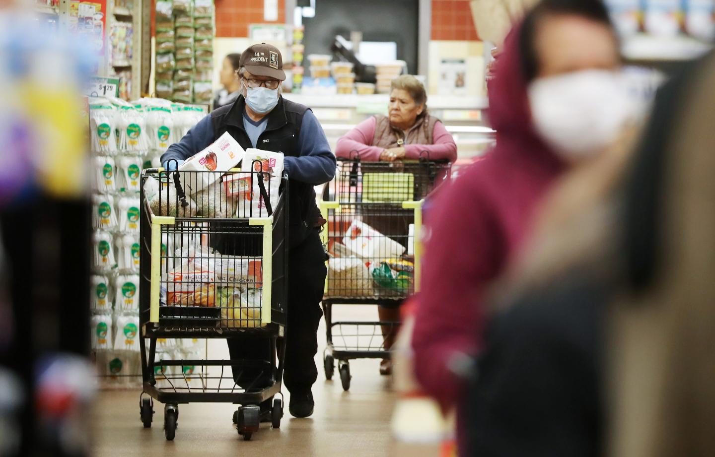 A man shopping.