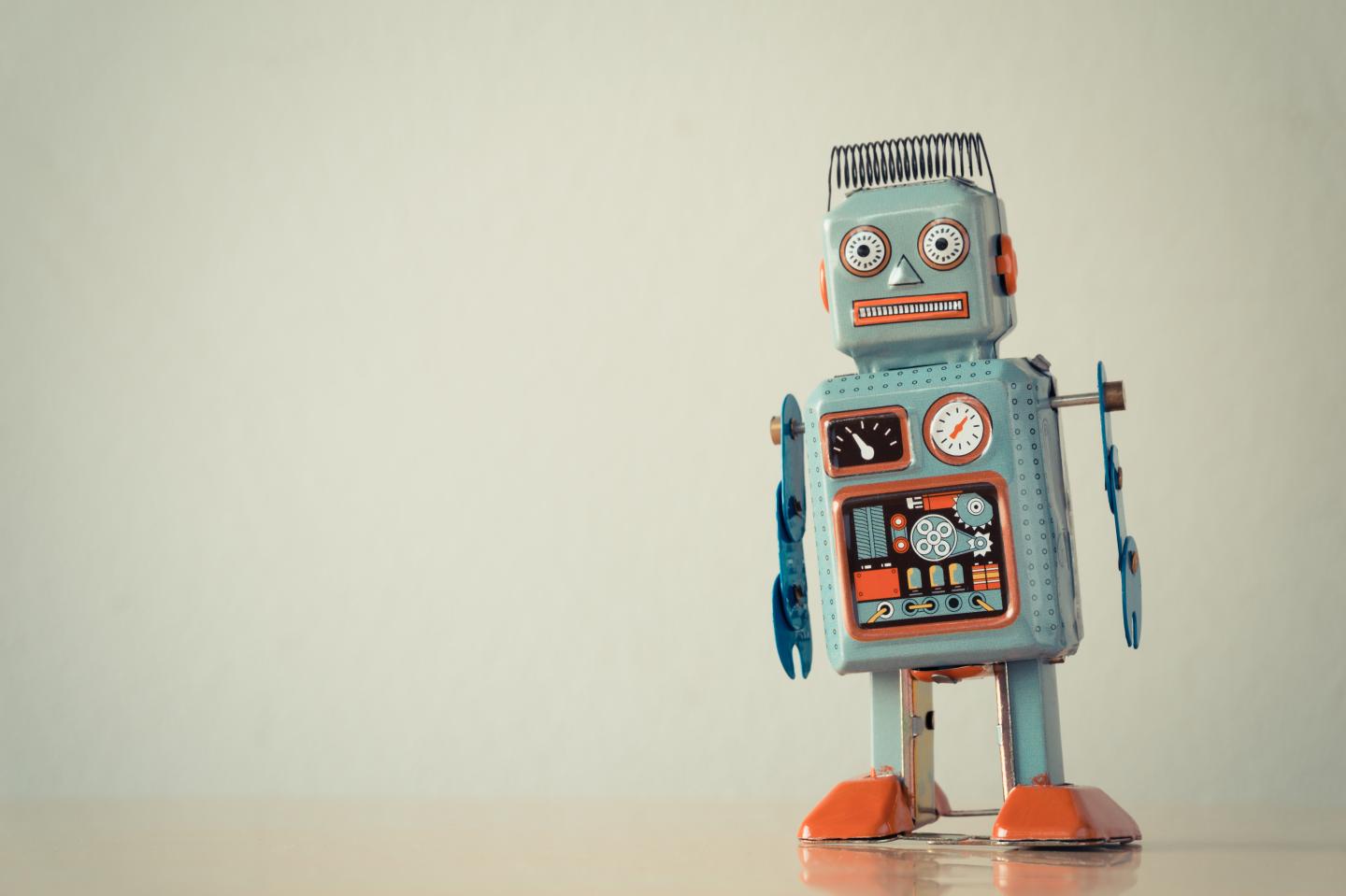 A toy robot.
