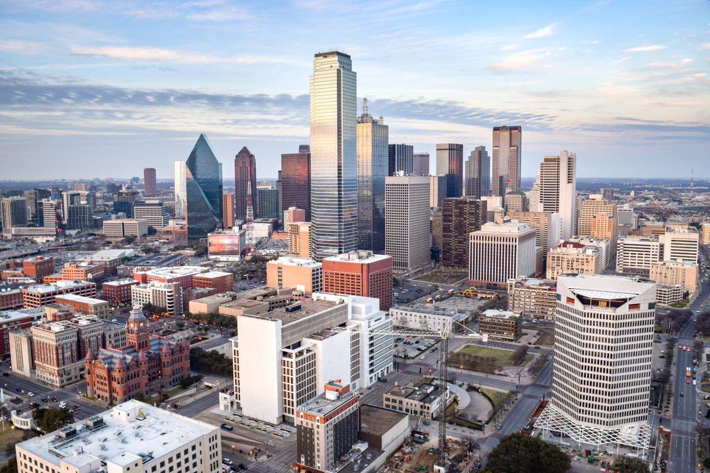 The skyline of Dallas, Texas.