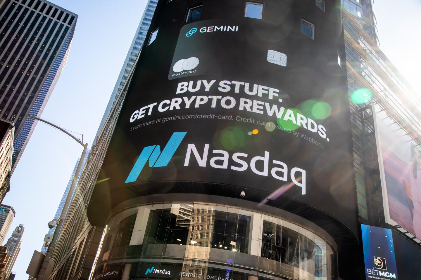 The Nasdaq MarketSite in New York City’s Times Square