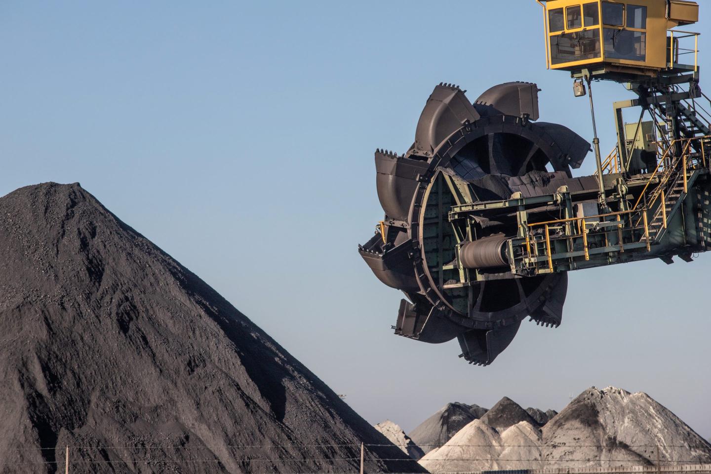 A pile of coal in the Rotterdam port