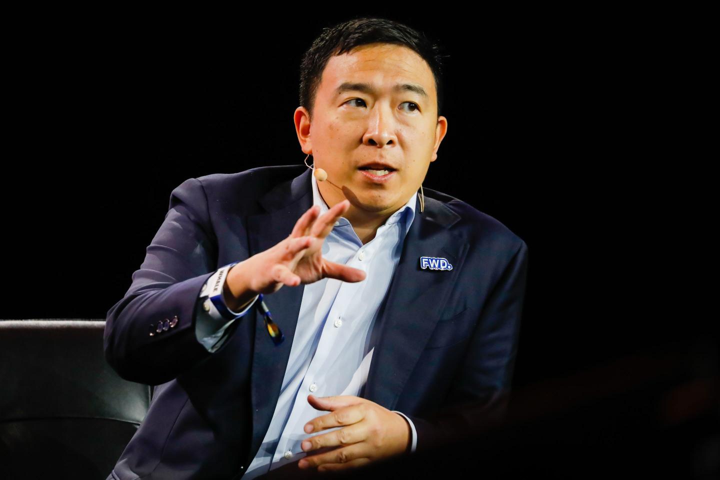 Andrew Yang at the Bitcoin 2022 conference