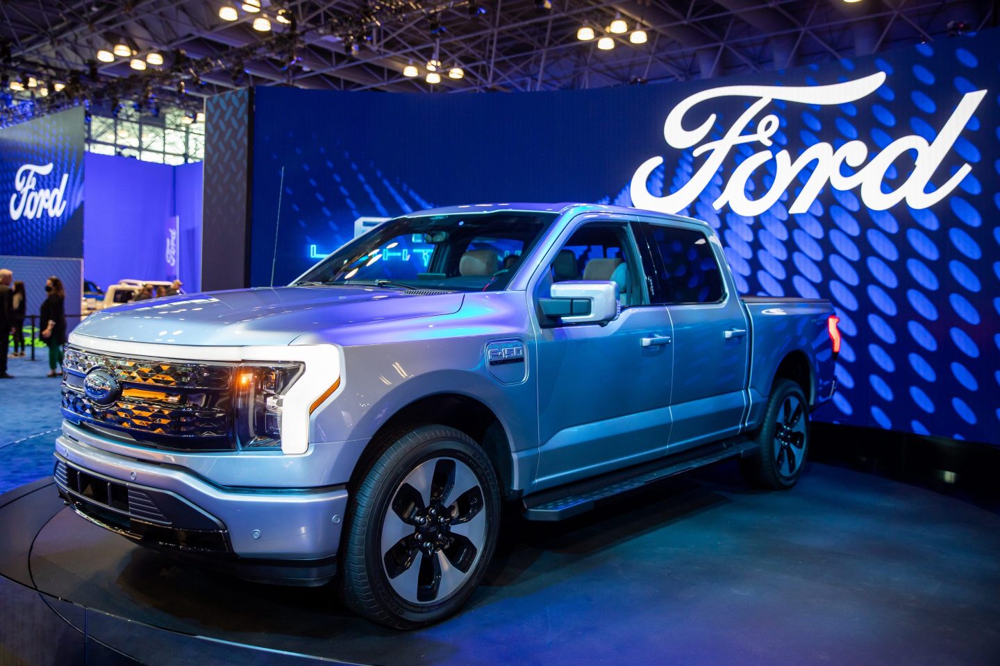 A Ford F-150 Lightning Platinum electric truck