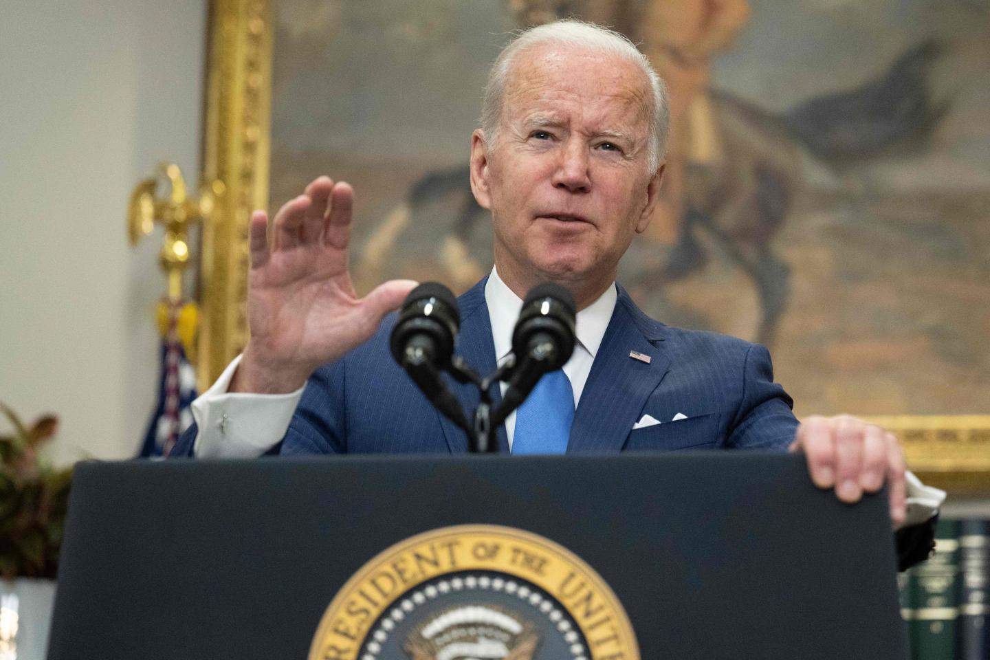 Joe Biden gives speech in White House