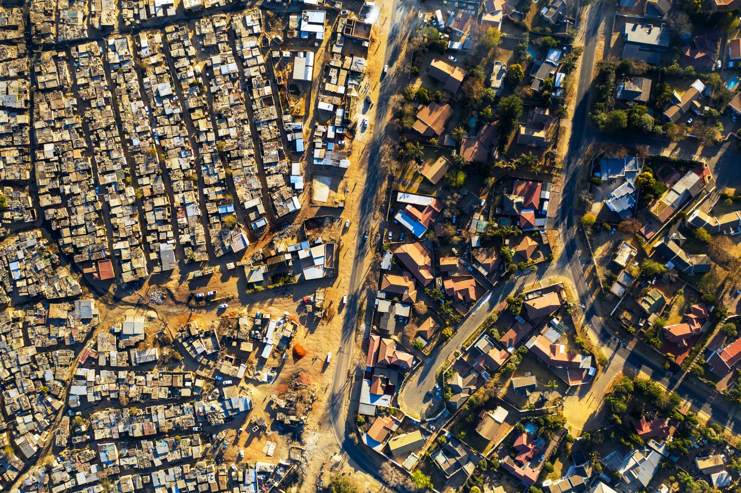 Kya Sands is an informal settlement located in a region of Johannesburg, South Africa