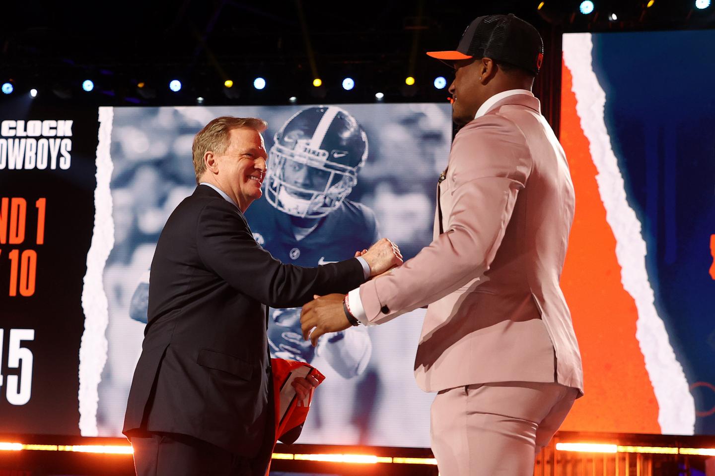 Roger Godell at the NFL Draft in 2021