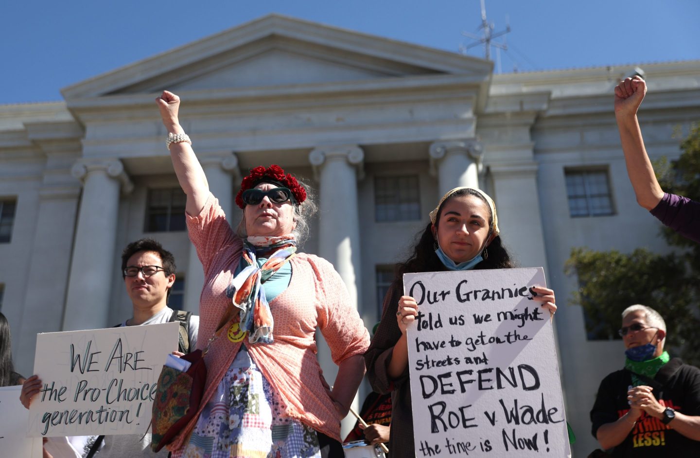 Demonstrators on International Women's Day
