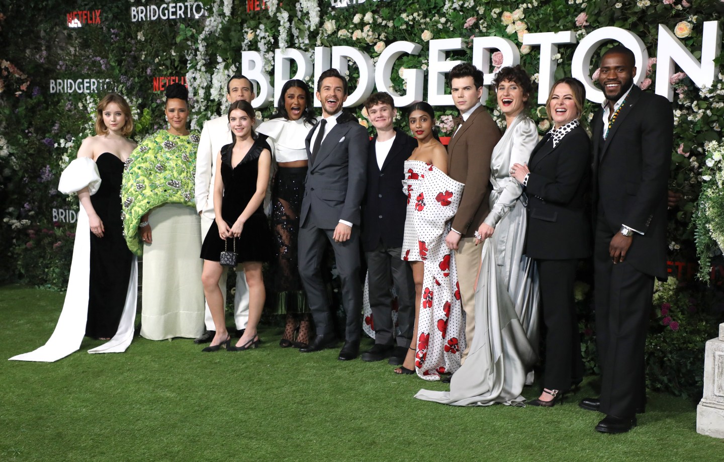 Bridgerton cast attend the "Bridgerton" Series 2 World Premiere.