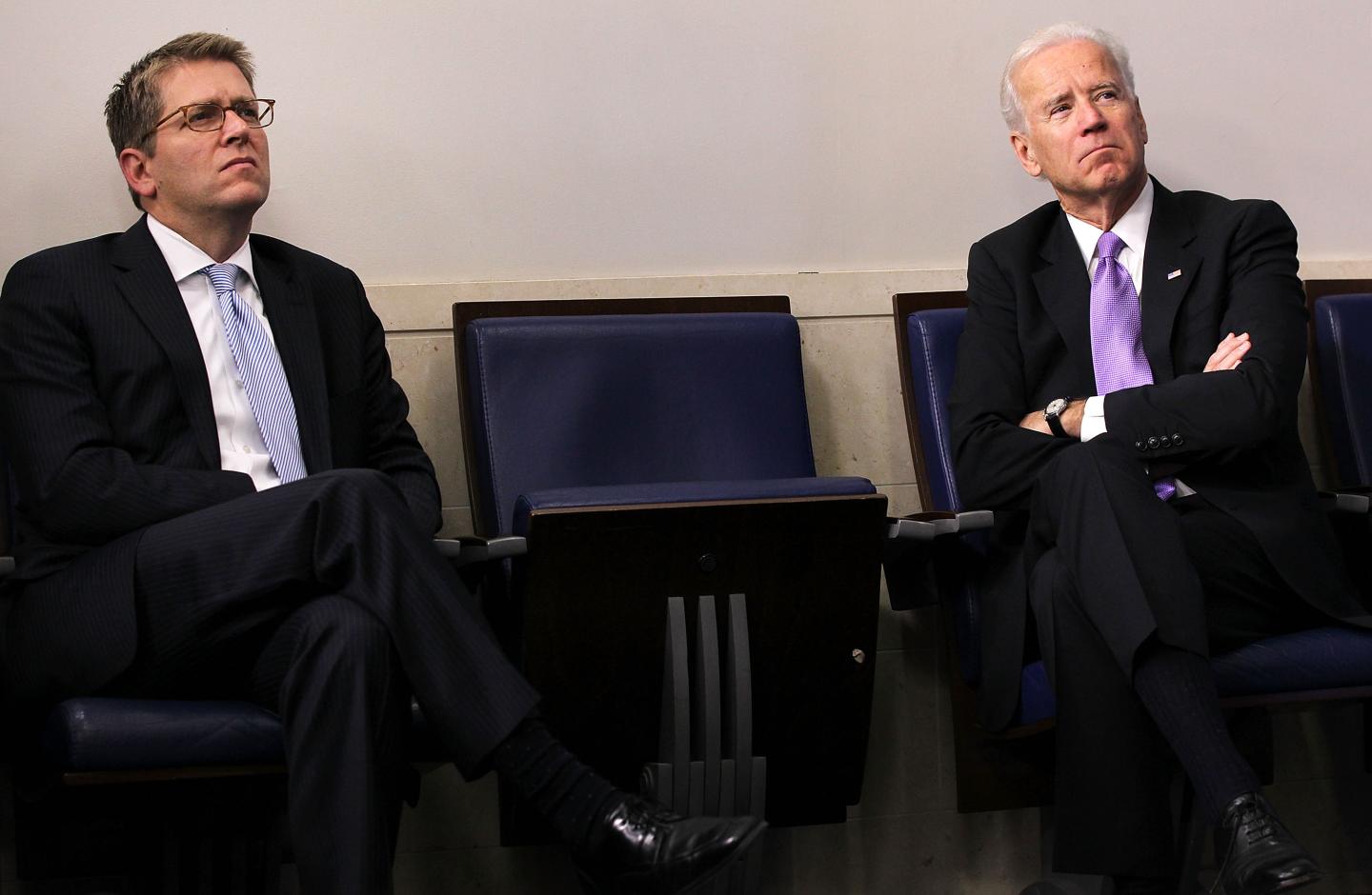 Jay Carney and Joe Biden