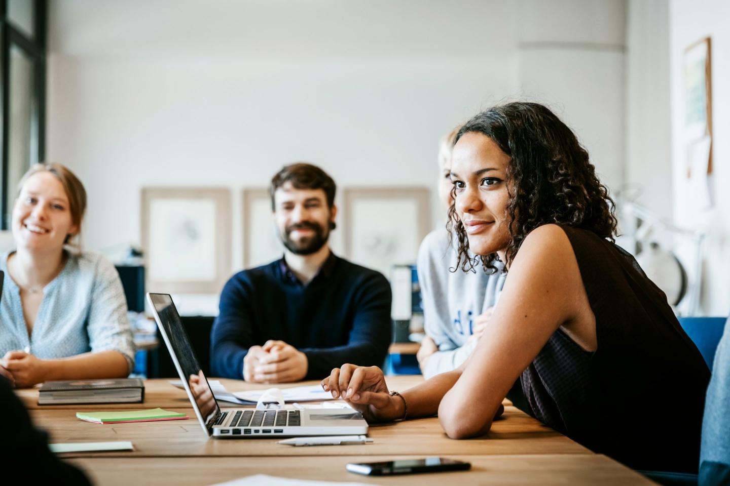 Start up business people during a kick off meeting