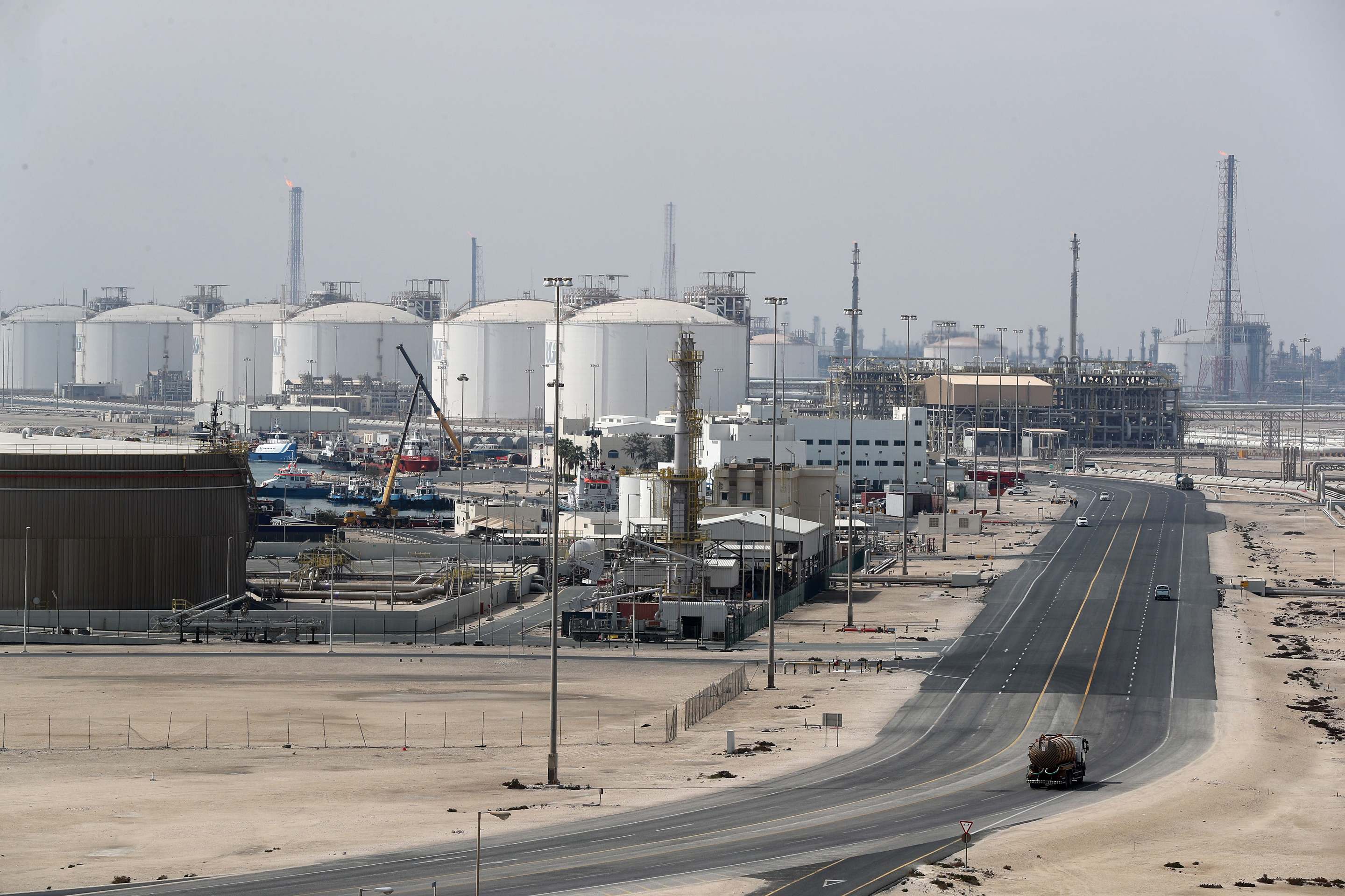 The Ras Laffan Industrial City, Qatar's principal site for production of liquefied natural gas.