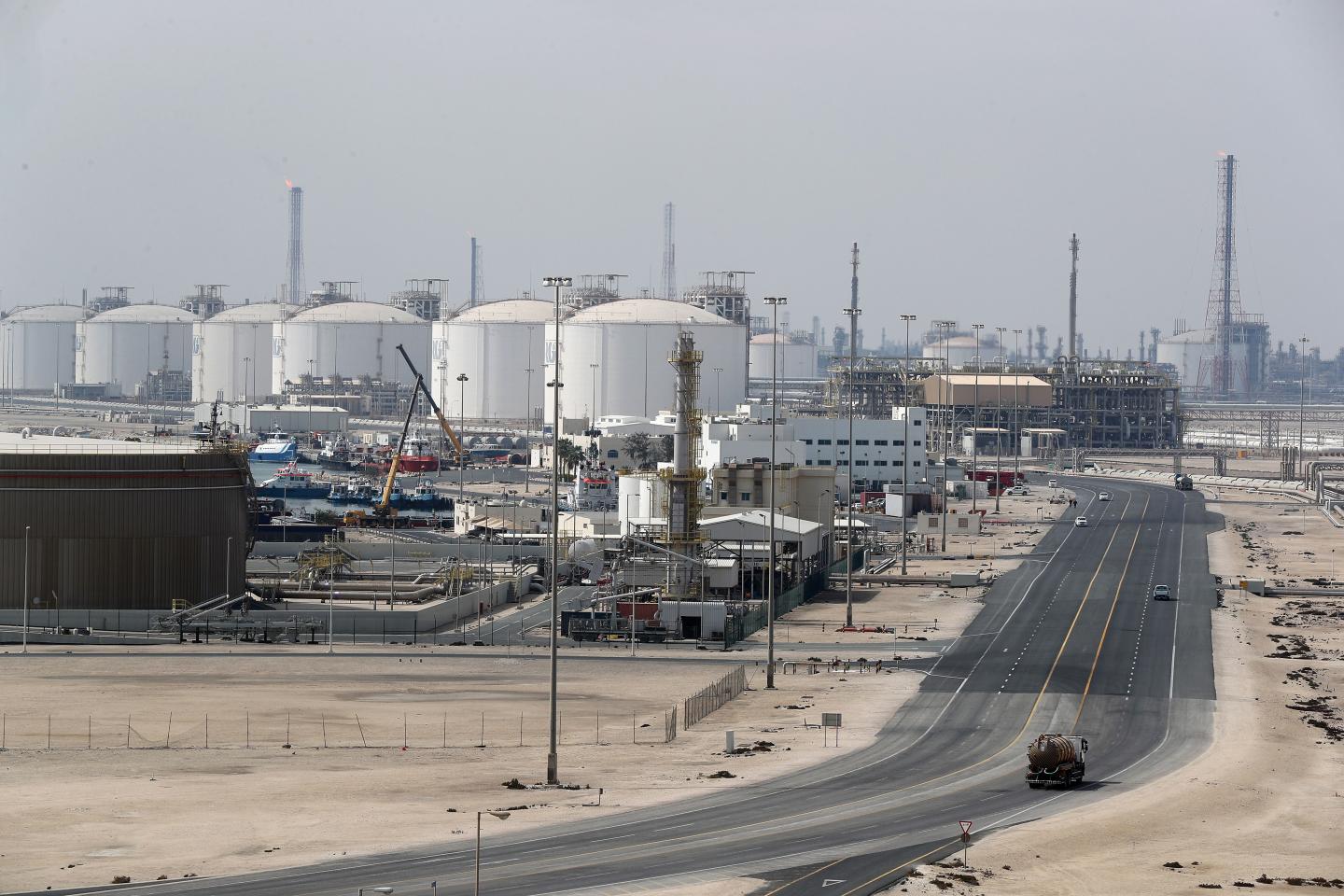 The Ras Laffan Industrial City, Qatar's principal site for production of liquefied natural gas.