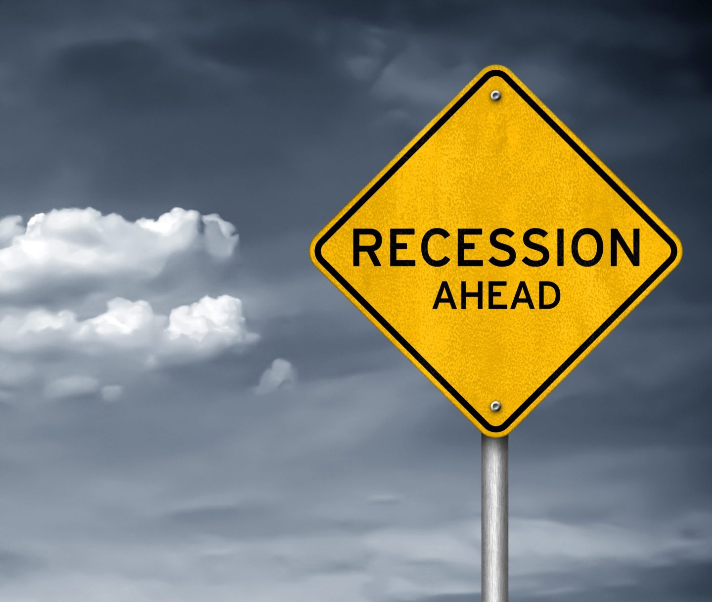 Sign that says “recession ahead”