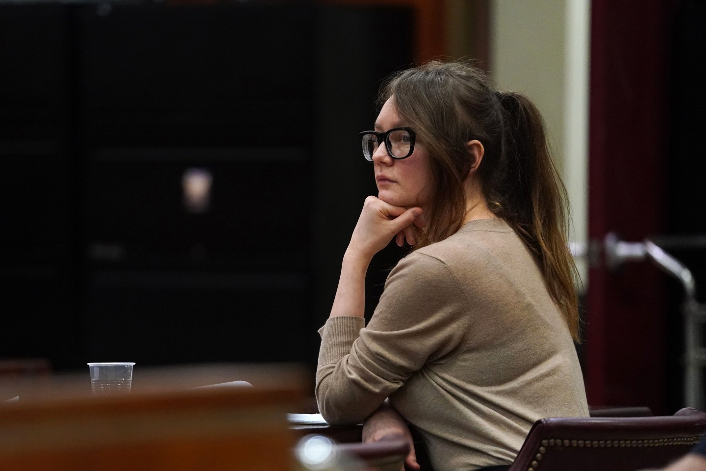 Anna Sorokin seen in the courtroom during her trial at New York State Supreme Court in New York in 2019.