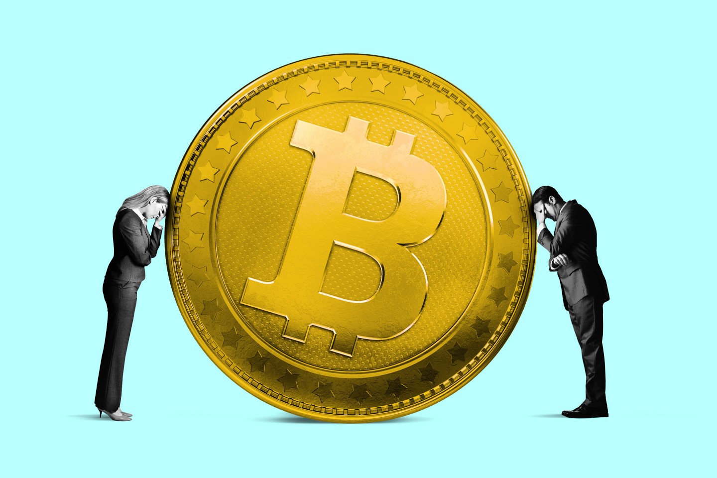 Artistic rendering of a Bitcoin token