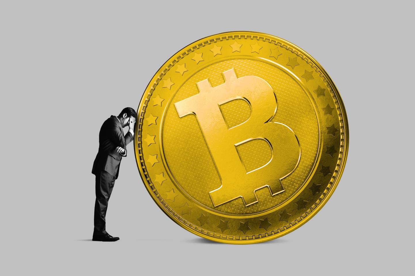 Artist’s representation of a Bitcoin token