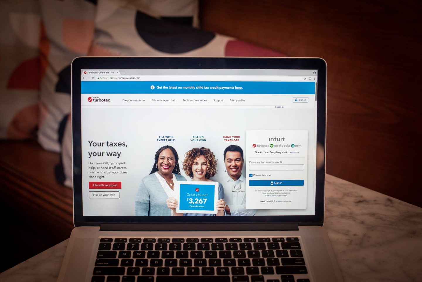 Intuit TurboTax website