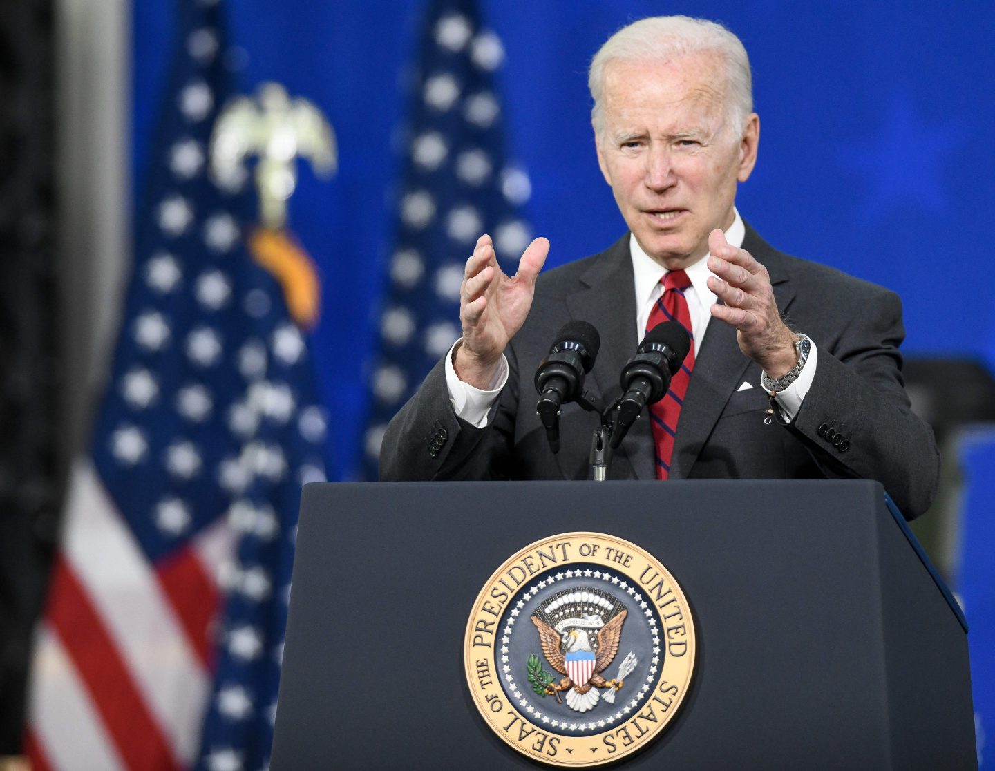 President Biden Visits Lockheed Martin Facility In Alabama
