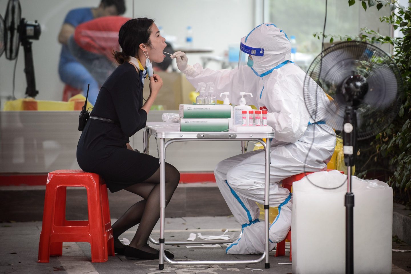 Nucleic acid testing in China's Guangzhou