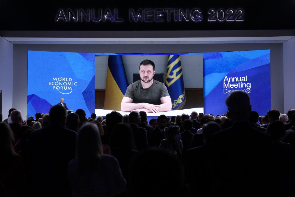 At Davos, Zelensky calls for maximum sanctions on Russia