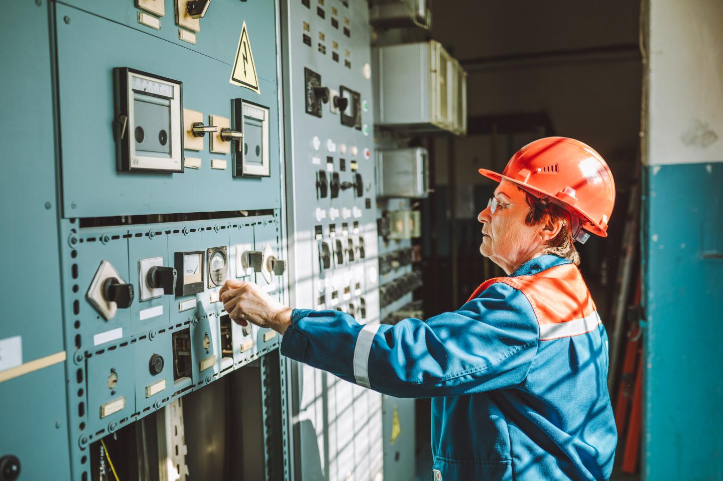 An engineer at work.