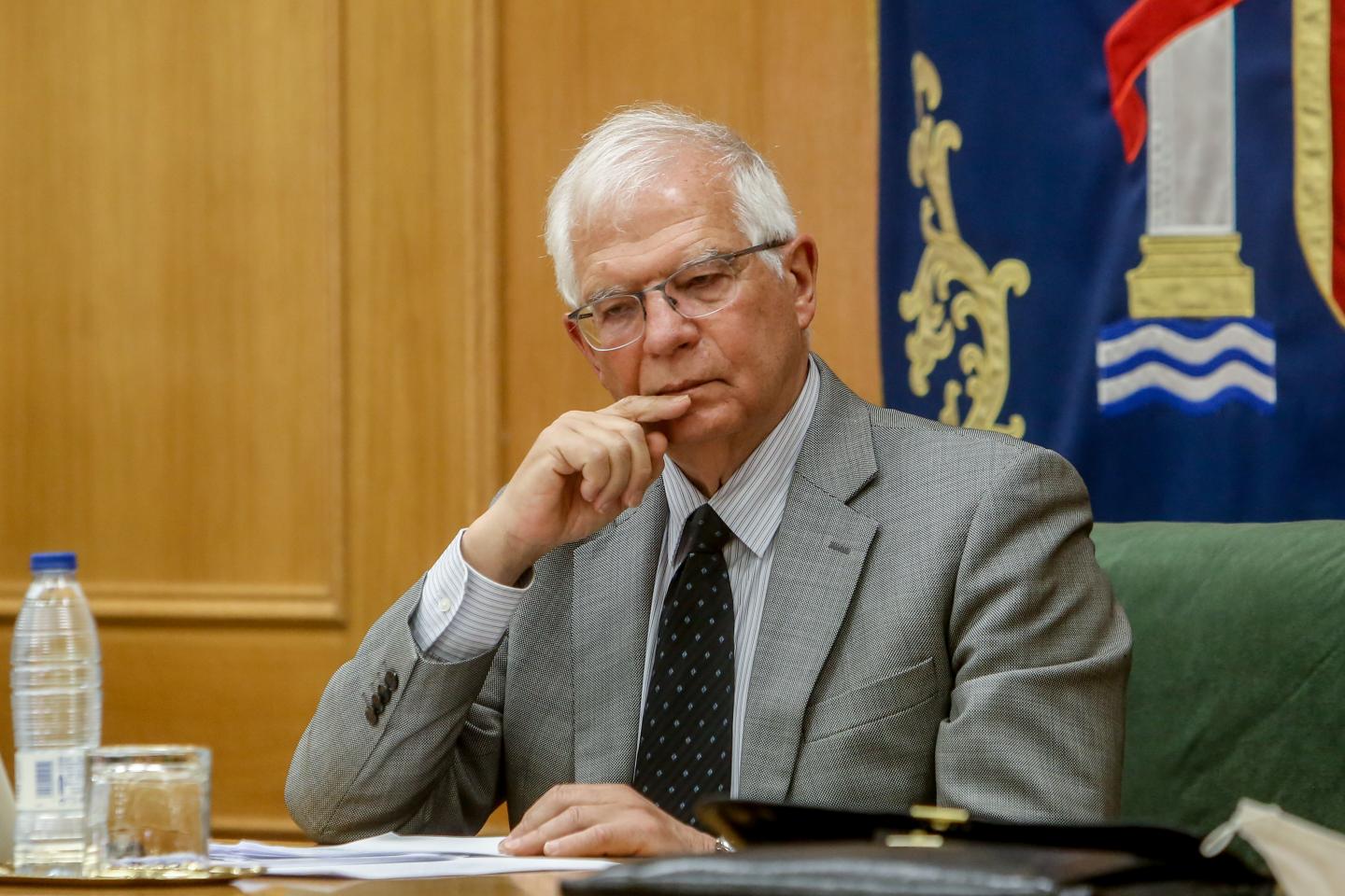 The High Representative of the European Union for Foreign Affairs and Security Policy, Josep Borrell, gives a lecture on the 'Strategic Compass' of the European Union, at the Centro Superior de Estudios de la Defensa Nacional, on 20 April, 2022 in Madrid, Spain.