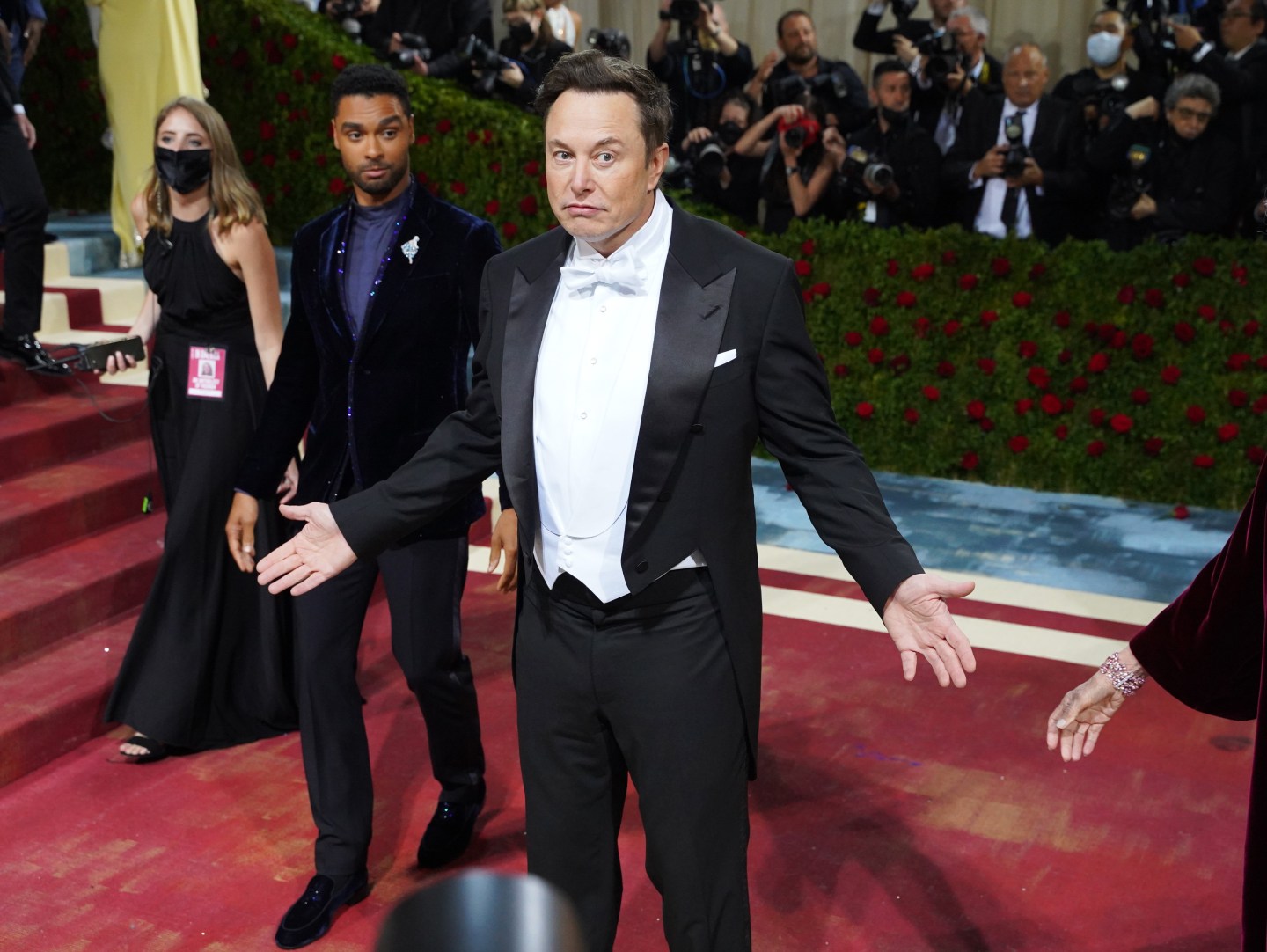 Elon Musk attends the 2022 Costume Institute Benefit celebrating In America: An Anthology of Fashion at Metropolitan Museum of Art on May 02, 2022 in New York City.