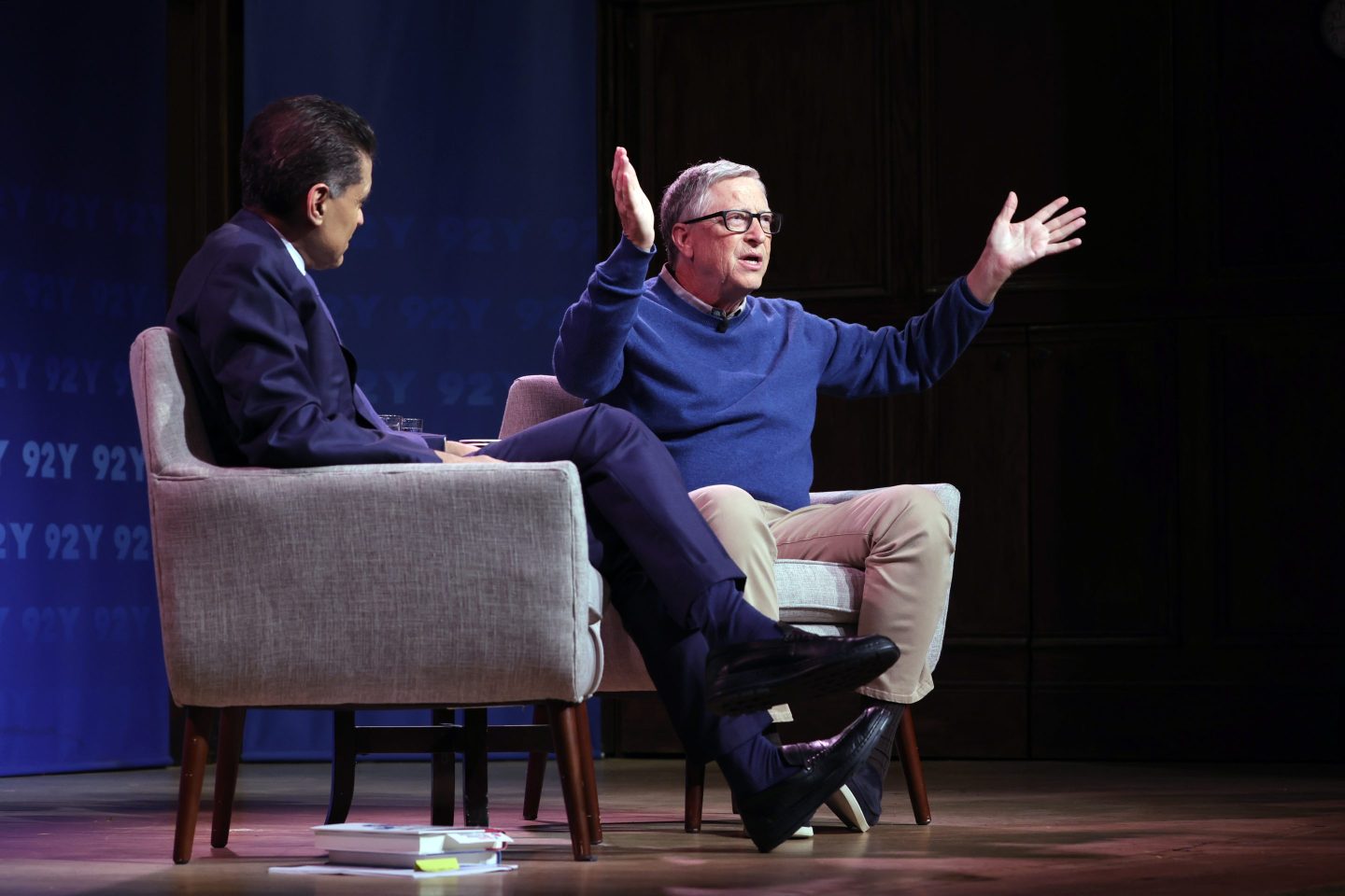 Bill Gates being interviewed