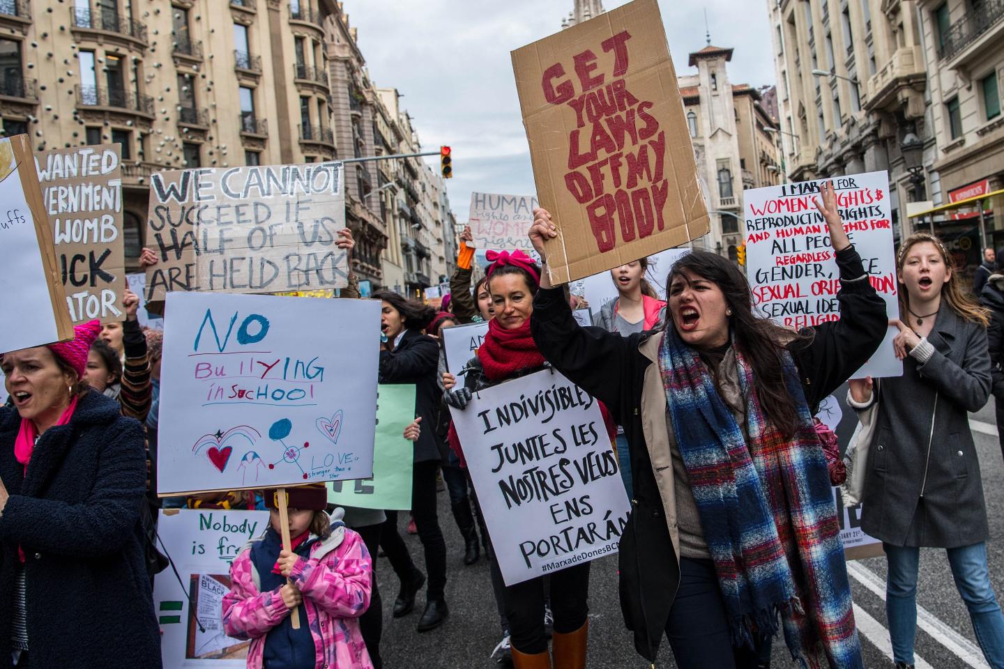 Women's March In Barcelona