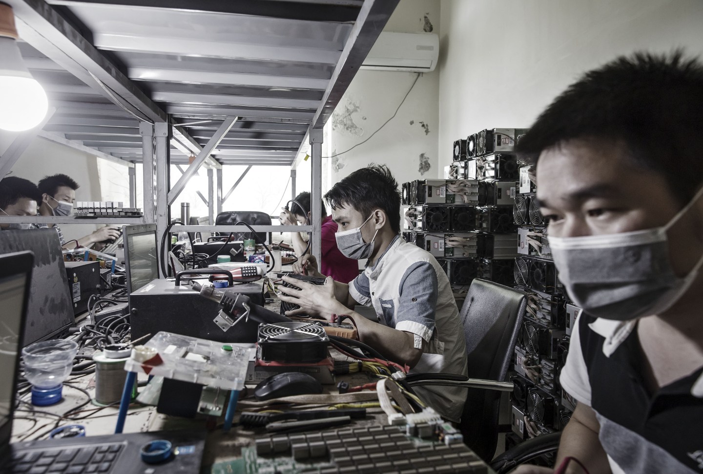 Bitcoin mining technicians in China when mining was still legal