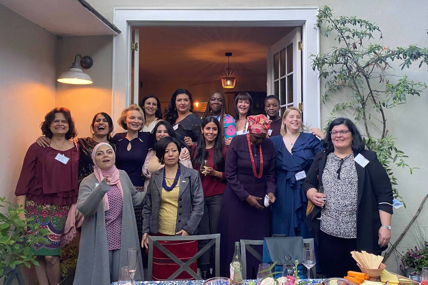 Fortune MPW-U.S. Department of State global mentoring partnership participants gather at a dinner hosted by Vital Voices in Washington, D.C.