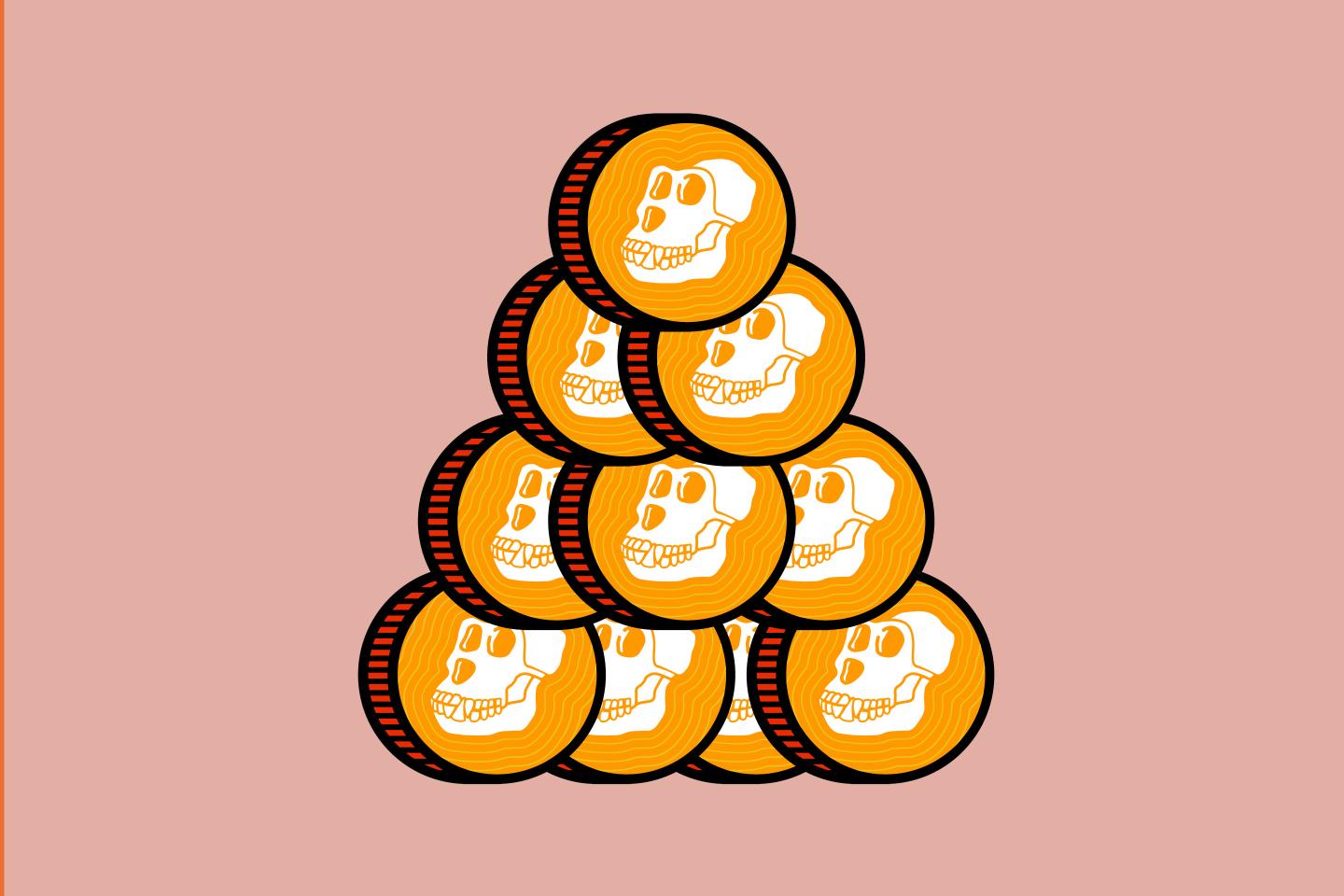 Apecoin-token-pink-background