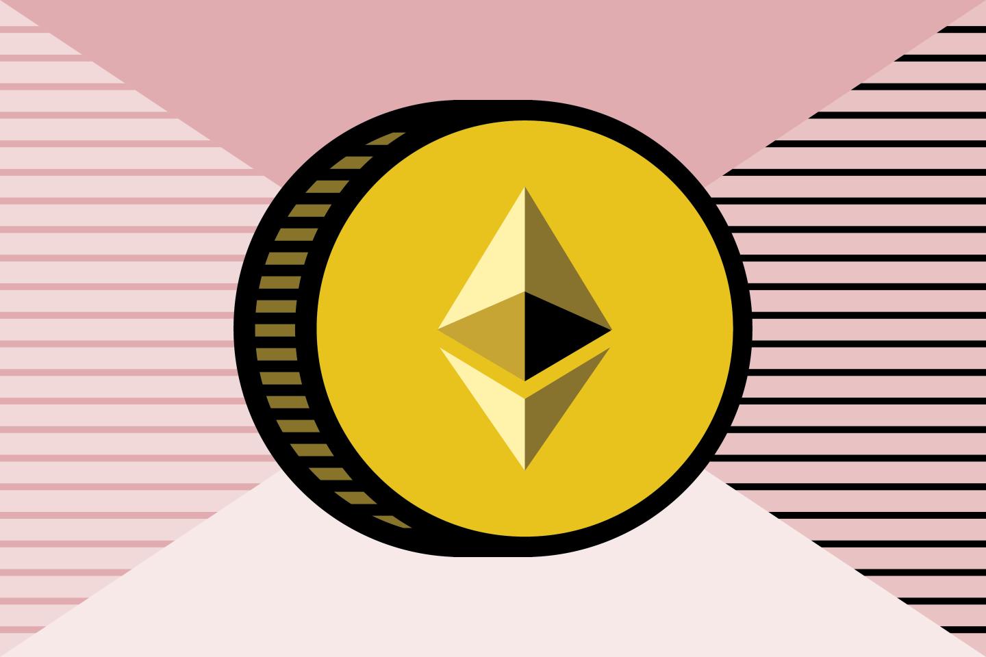 Artist’s concept of an Ether coin