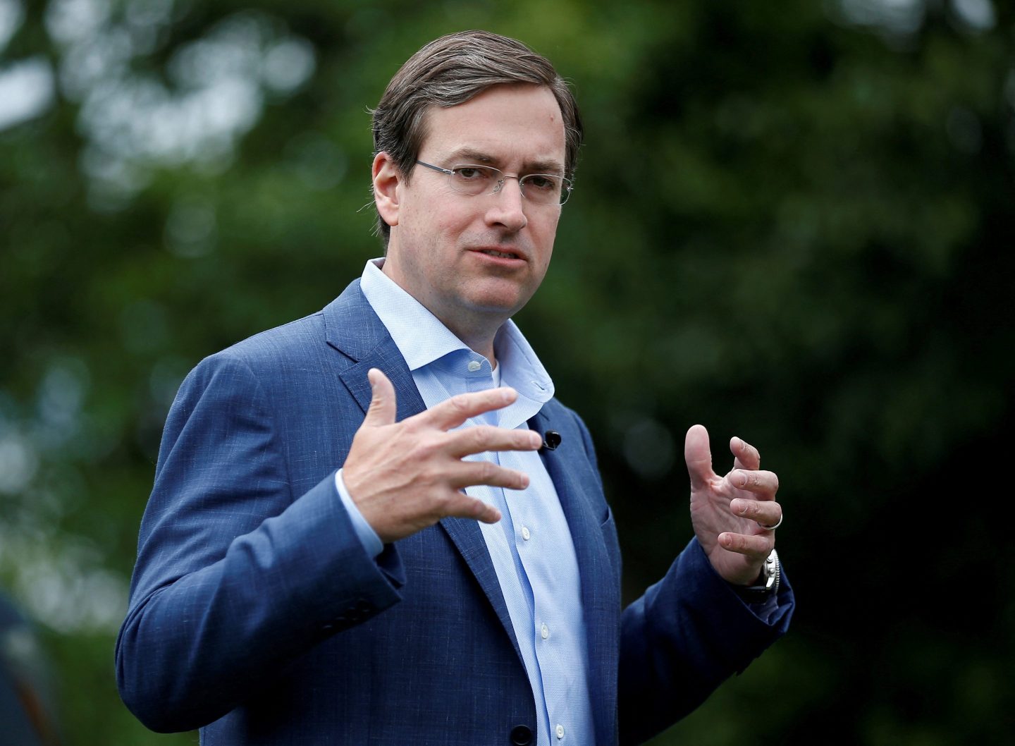 Dave Clark, Amazon's senior vice president of worldwide operations, speaks during a press conference in Seattle, Washington, U.S., June 27, 2018.