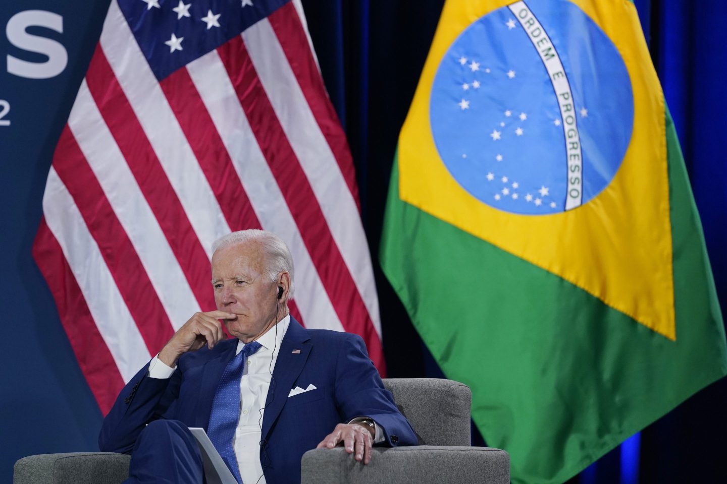President Joe Biden listens at a meeting with Brazilian President Jair Bolsonaro during the Summit of the Americas, June 9 in Los Angeles. This past week as Biden played host at the Summit of the Americas his decision to exclude leaders he considers dictators generated considerable drama and prompted a number of other world leaders to boycott the event.