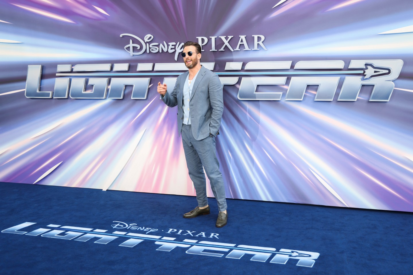 Chris Evans poses for photographers upon arrival for the premiere of the film 'Lightyear' in London, Monday, June 13.