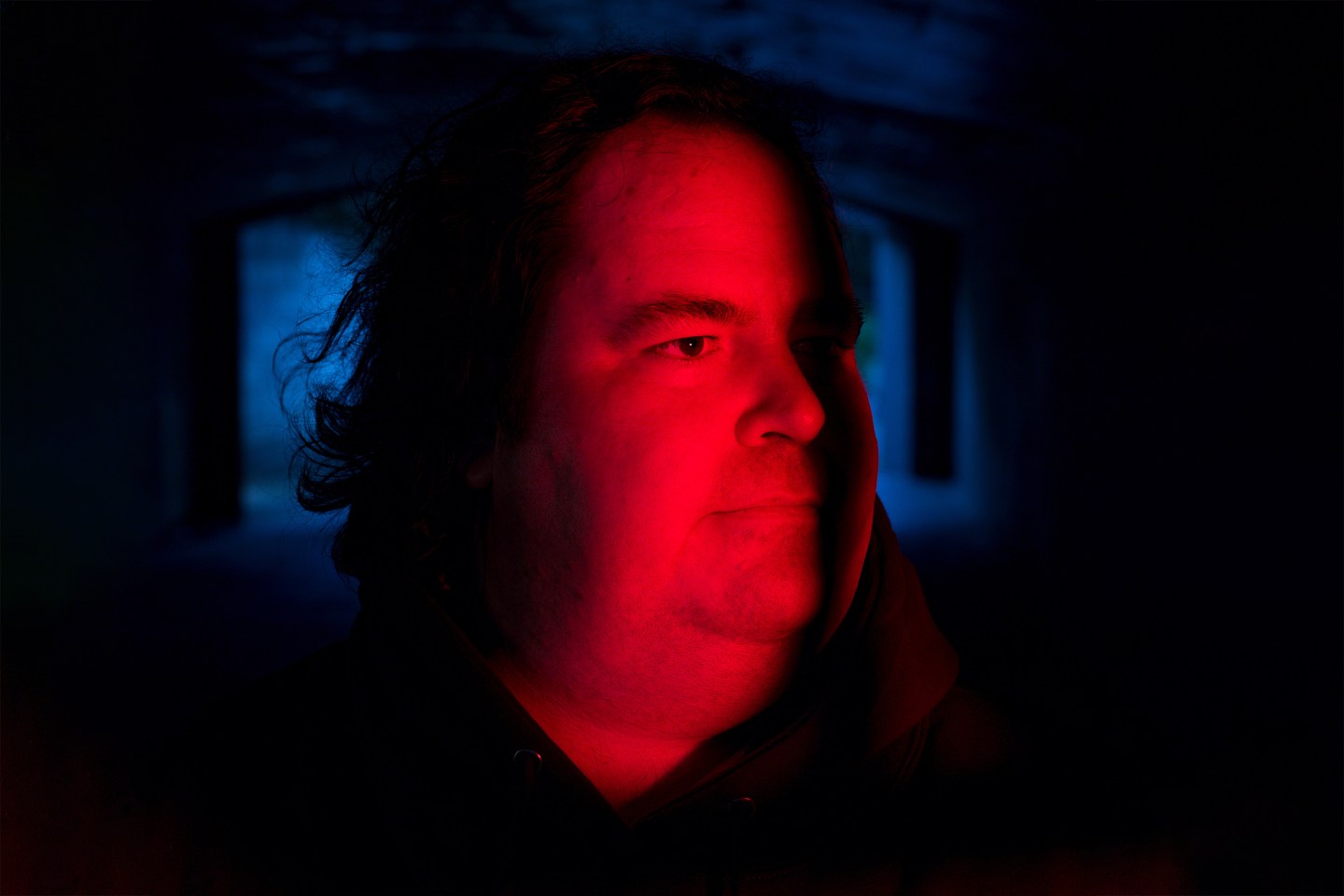 Blake Lemoine poses for a portrait in Golden Gate Park in San Francisco, California.