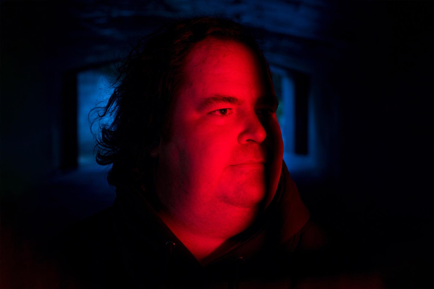 Blake Lemoine poses for a portrait in Golden Gate Park in San Francisco, California.