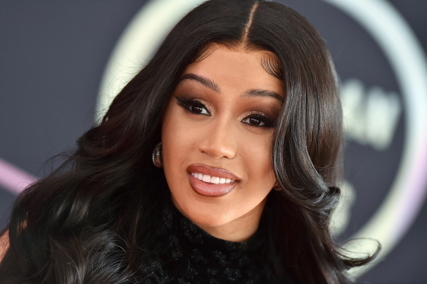 Cardi B attends the 2021 American Music Awards Red Carpet Roll-Out.