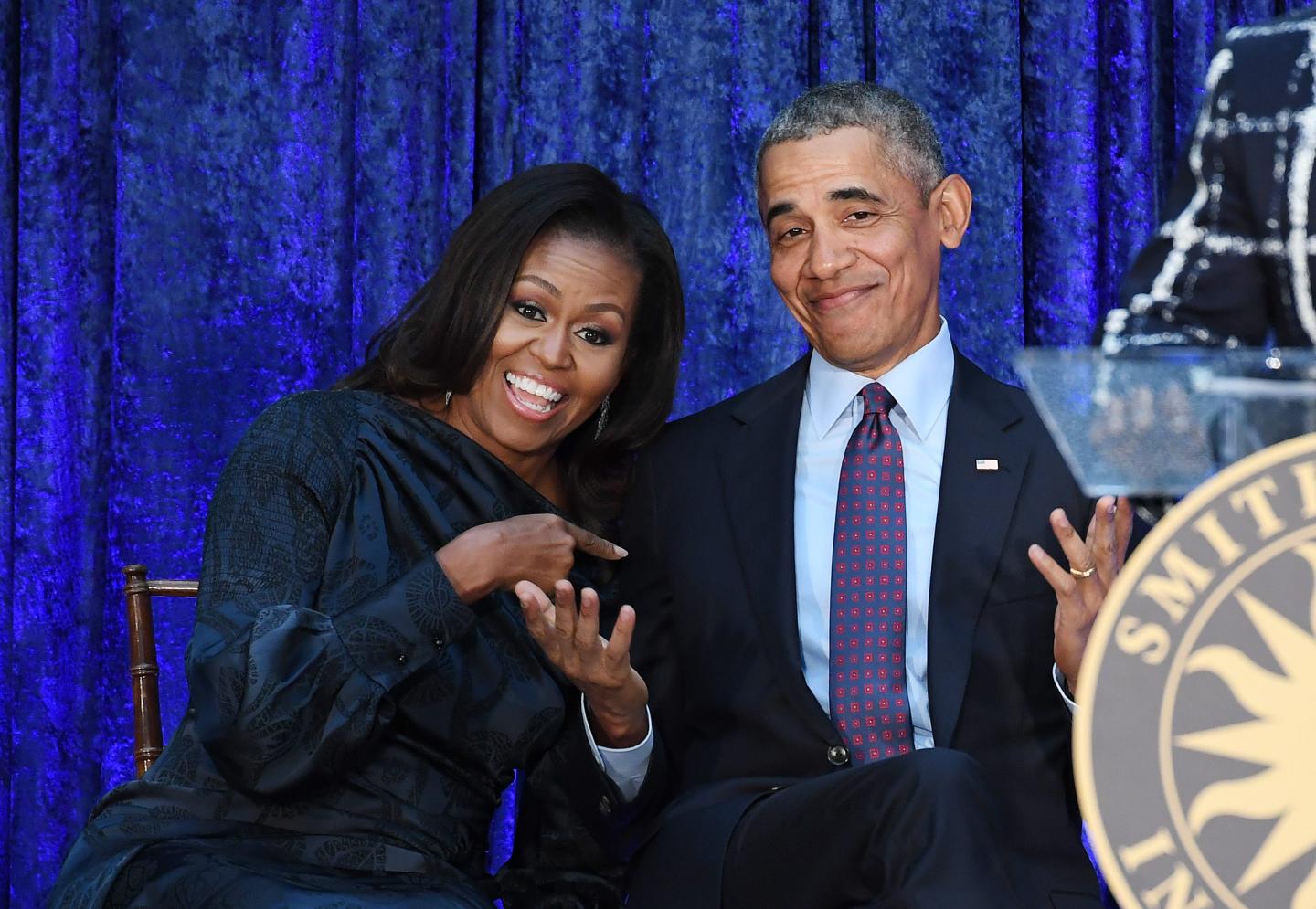 Former President Barack Obama and Michelle Obama