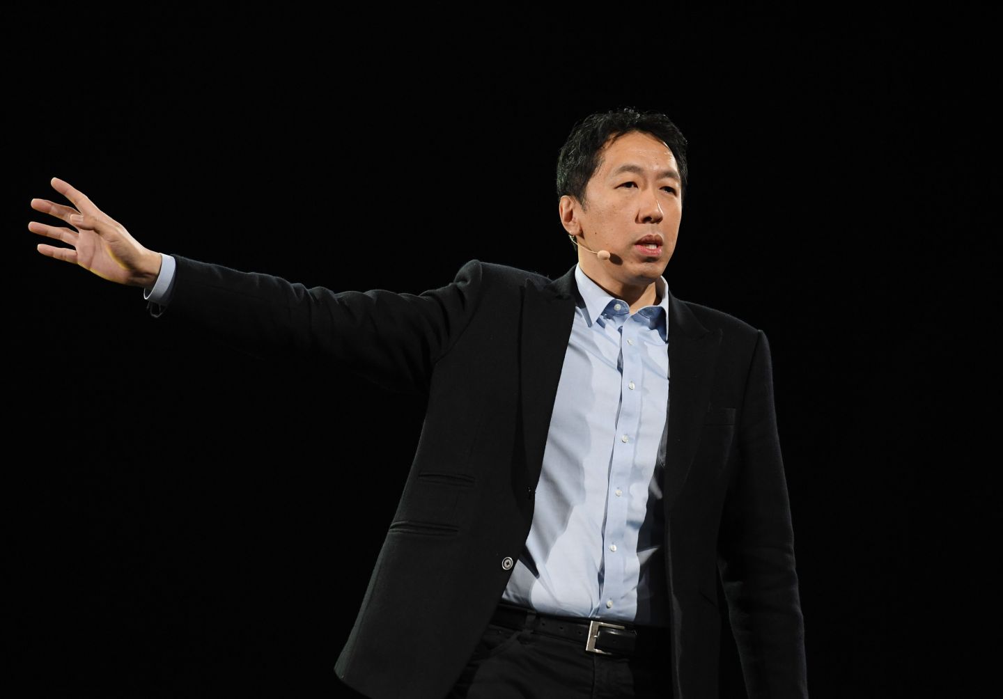Portrait of deep learning pioneer Andrew Ng