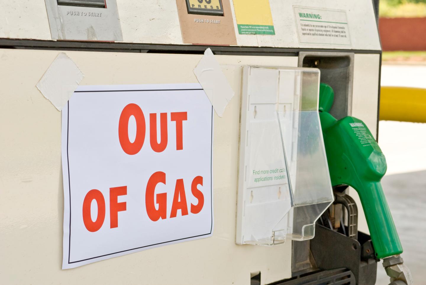 station showing out of gas