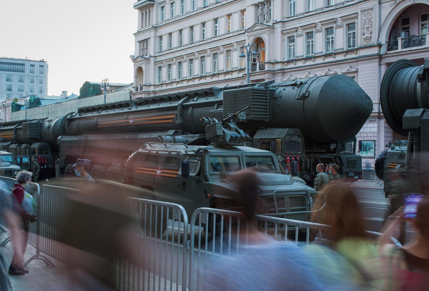 Russian nuclear missile victory day parade