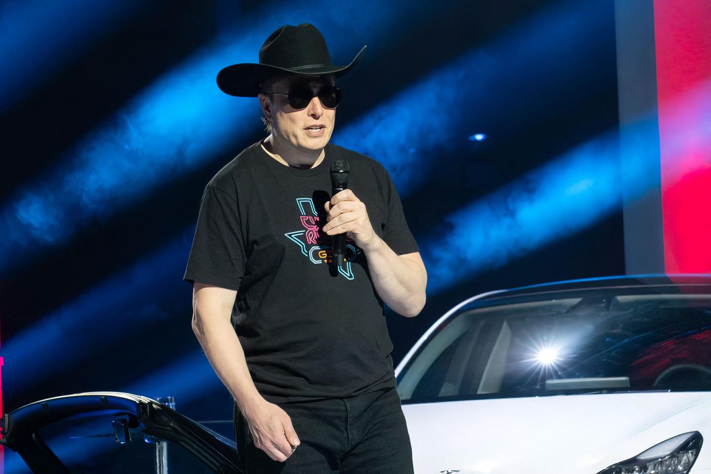 Elon Musk speaks in Austin, Texas