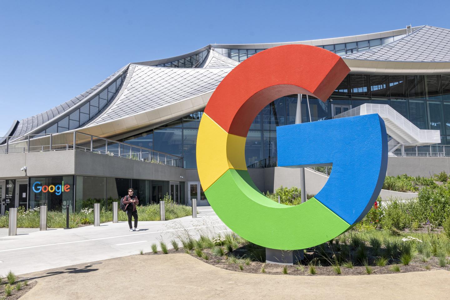 Google's logo outside its California headquarters