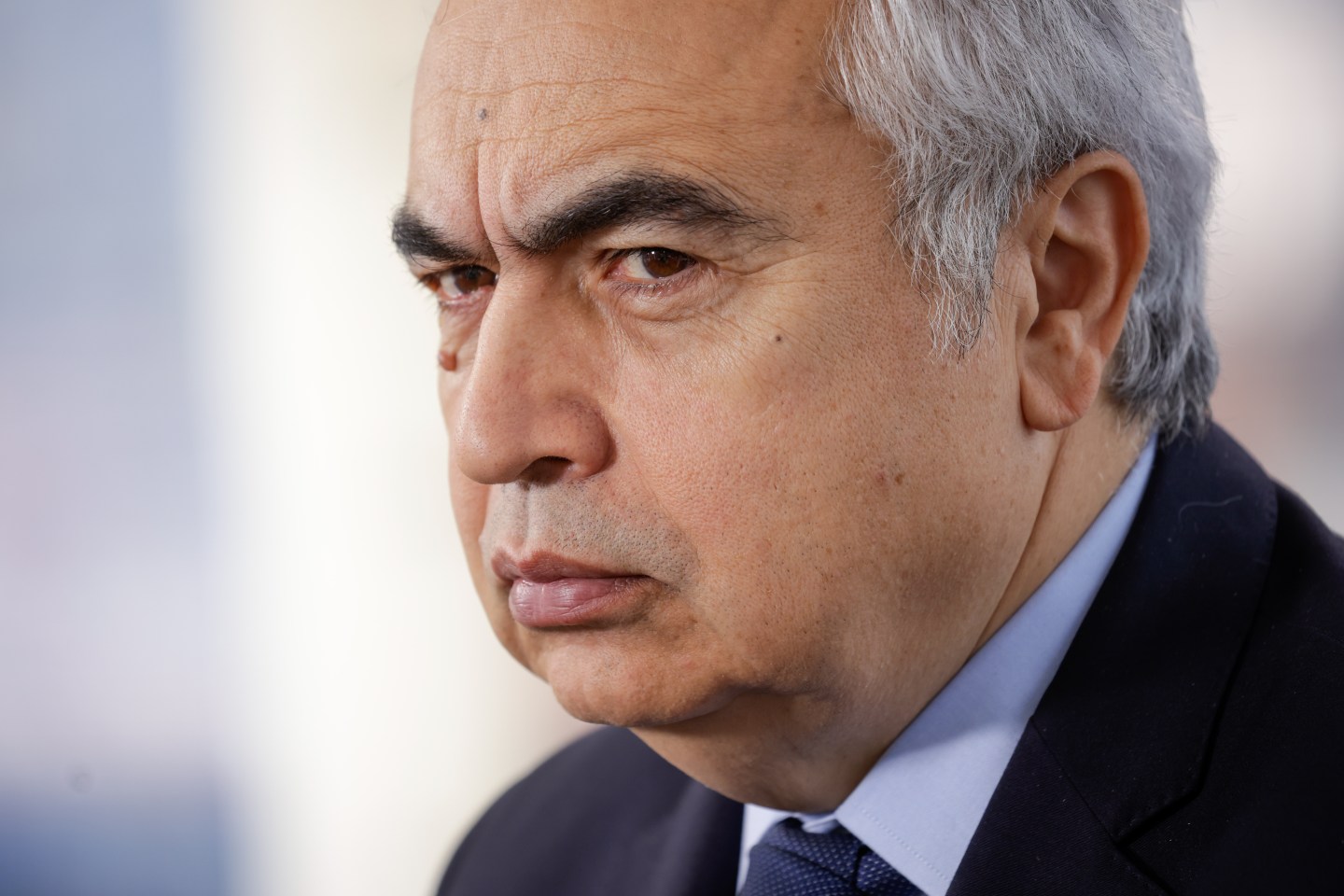 Fatih Birol, executive director of the International Energy Agency (IAE), during a Bloomberg Television interview on the opening day of the World Economic Forum (WEF) in Davos, Switzerland, on Monday, May 23, 2022.