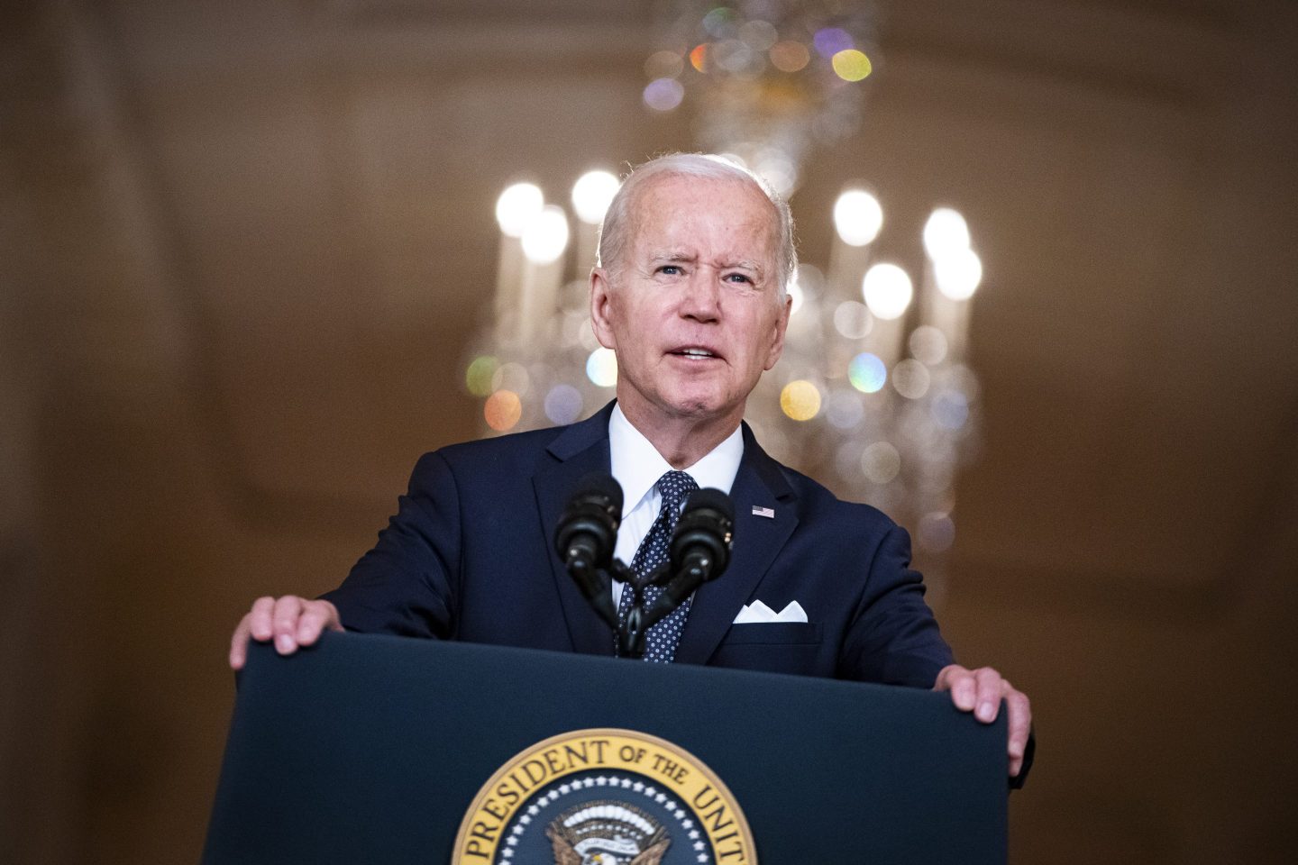 U.S. President Joe Biden speaks on recent mass shootings in the East Room of the White House in Washington, D.C., on Thursday, June 2.